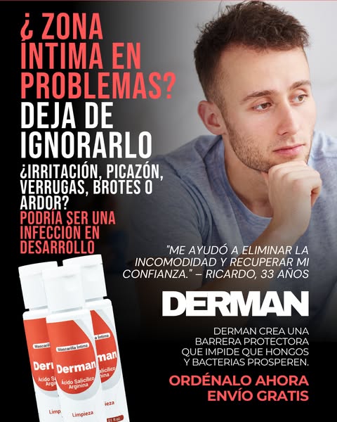 DERMAN ÍNTIMO - El tratamiento masculino que va al grano: eficaz, seguro y discreto.