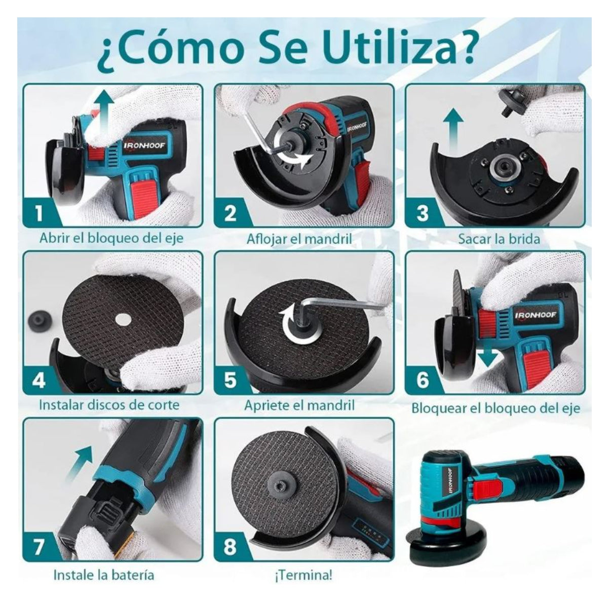 SUPER Mini Pulidora Inalambrica Sin Escobillas