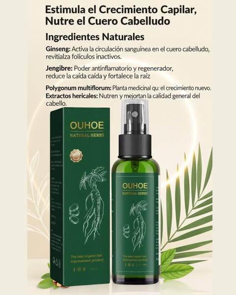Spray Para Crecer El Pelo Ouhoe (COMPRE UNO Y LLÉVESE OTRO GRATIS) +50% de descuento
